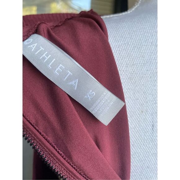 Athleta Women’s Initiative Zipper Mock Neck Sleeveless Sun Dress Maroon XS - Picture 11 of 13
